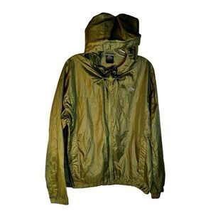Kelty Green Windbreaker Jacket Lightweight Packable Hooded Size Medium Men’s